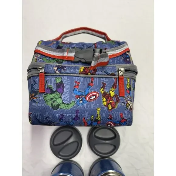Pottery Barn Kids DC Marvel Hot Beverage Soup Containers With Lids Lunch Bag - Picture 10 of 14